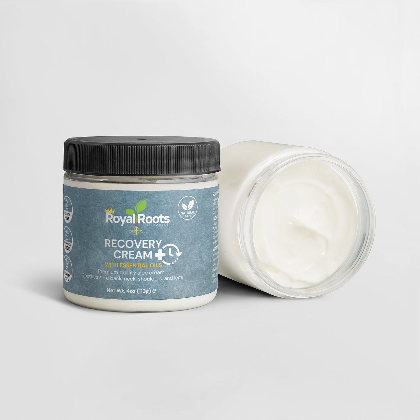 Natures Recovery Cream *Great for Massages* (Calms the body made with aloe, grapeseed oil, and our essential oil blend to provide a silky, hydrating sensation for your skin)