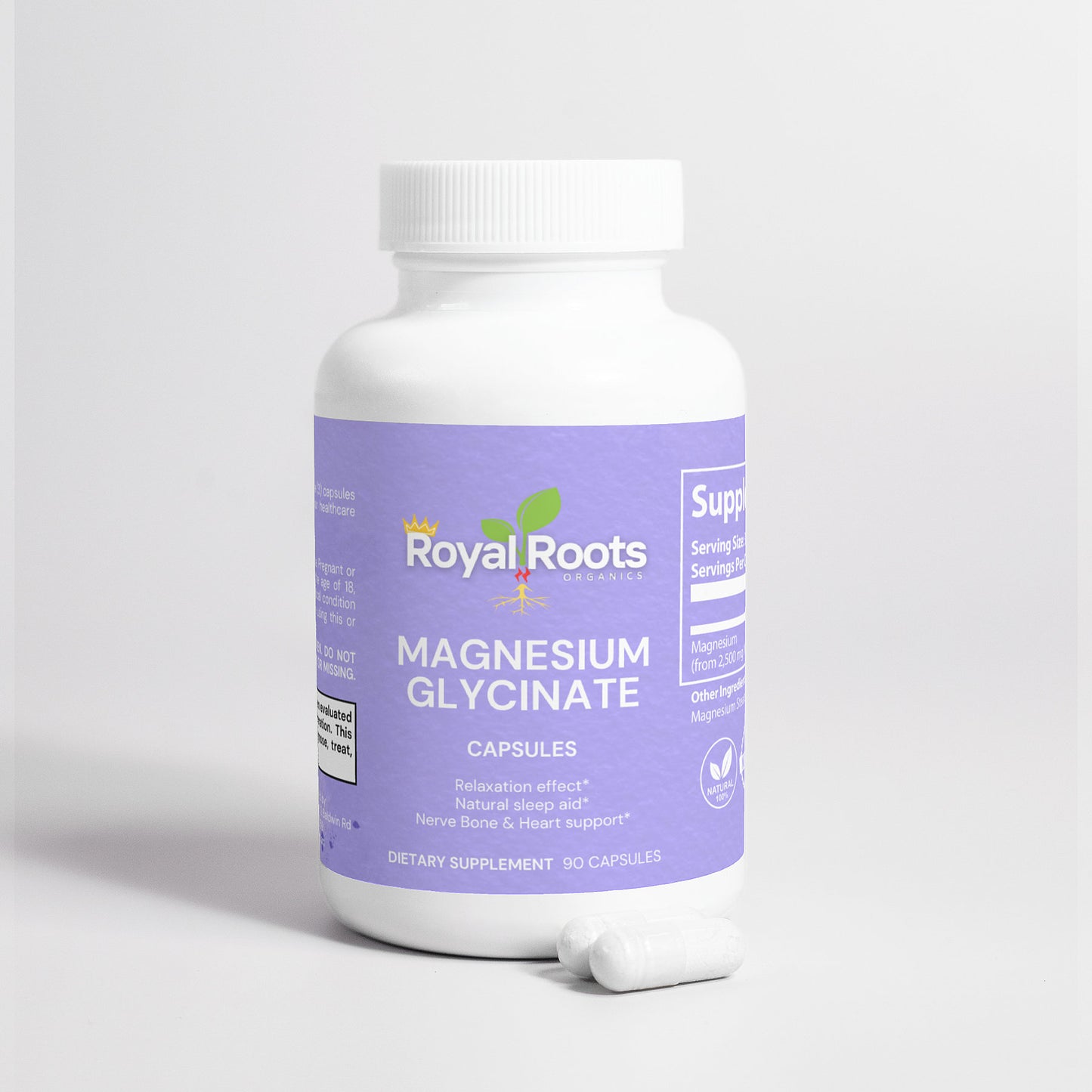 Magnesium Glycinate (reducing cellular stress, which in turn can help lower blood pressure, relieve cramping, and even help alleviate migraines)