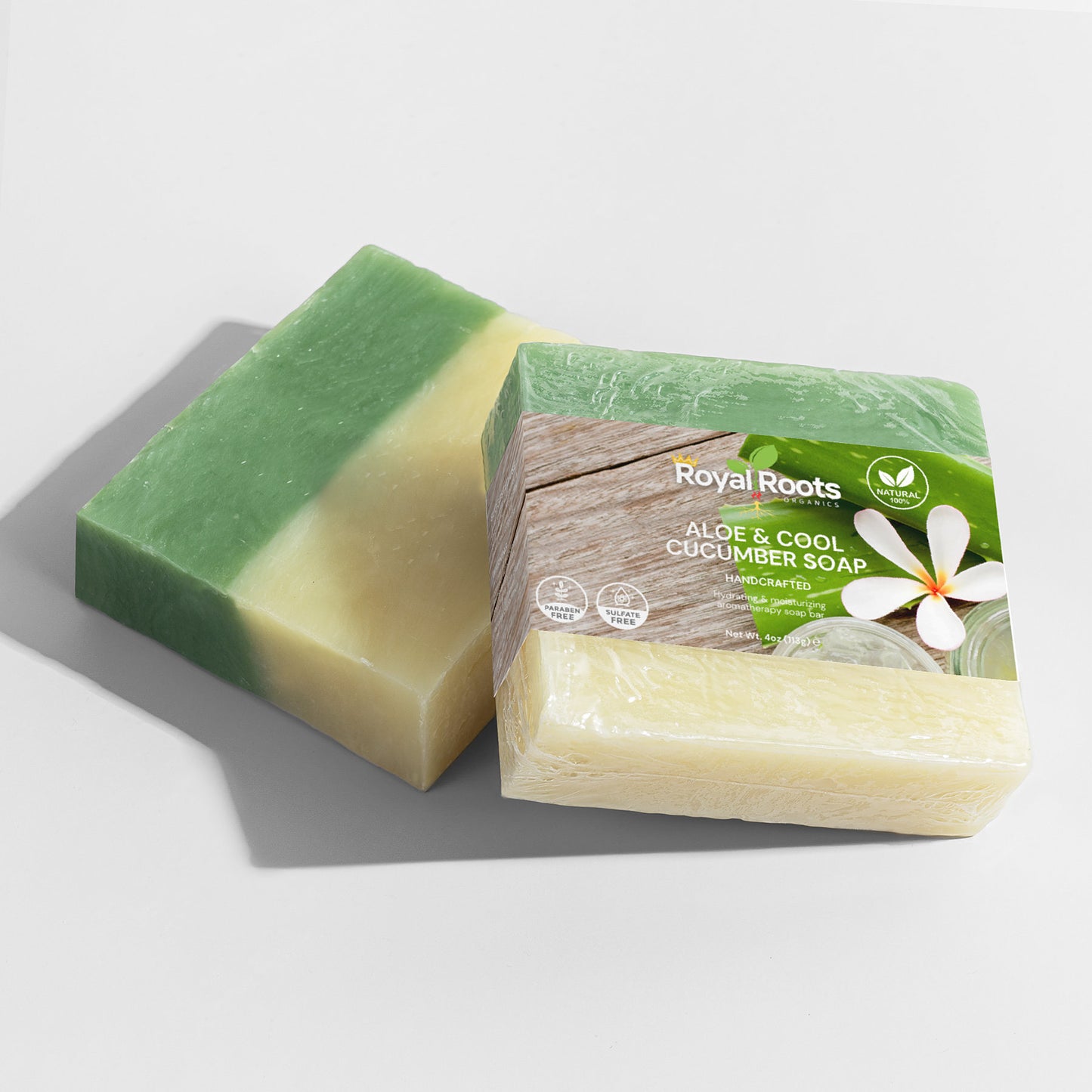 Aloe & Cool Cucumber Soap 100% Natural, Gentle Hydration: Ideal for sensitive skin