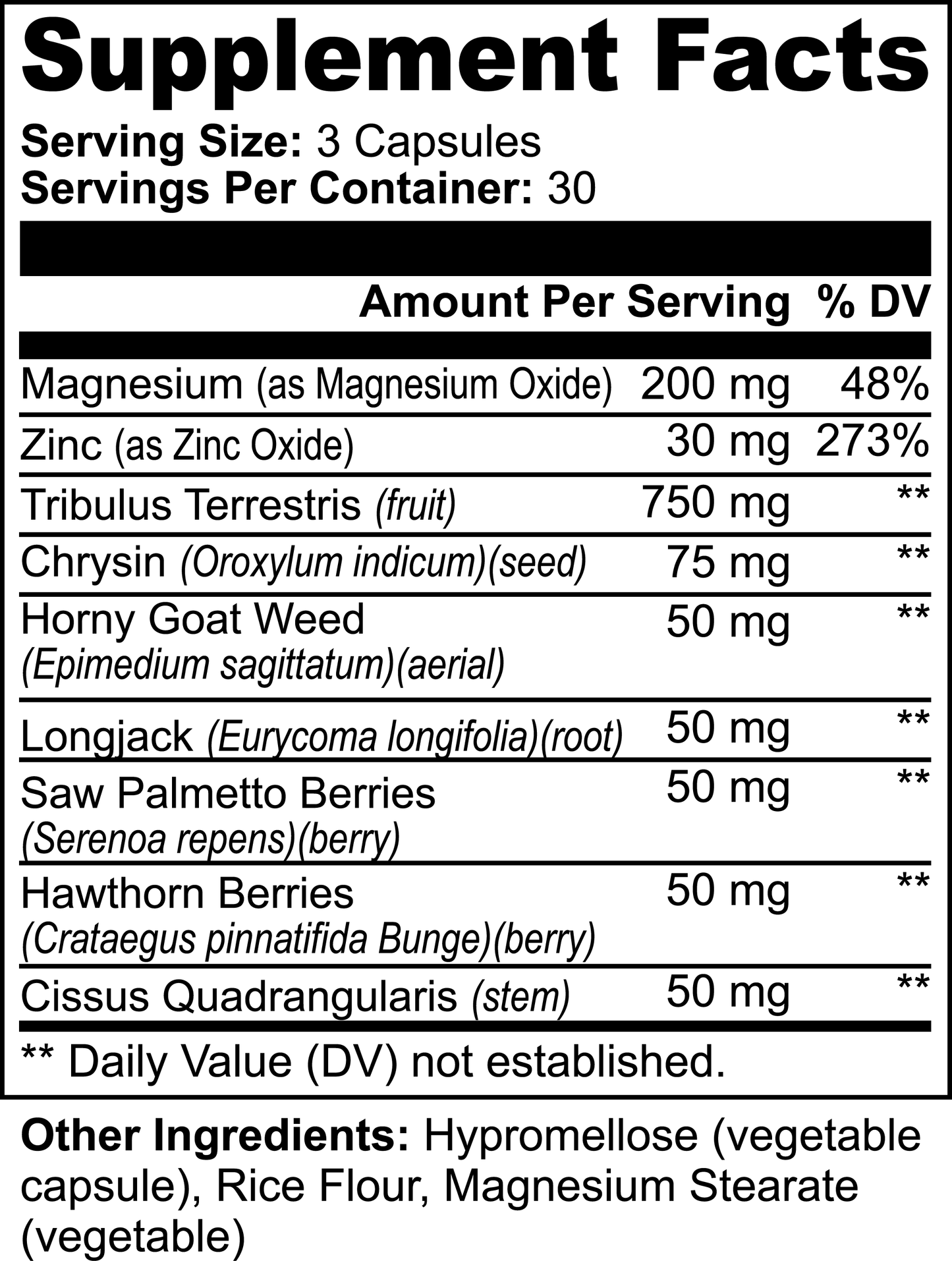 MightyMan Testosterone Boosting Blend (100% Natural) Helps Increase strength, libido, and immune response