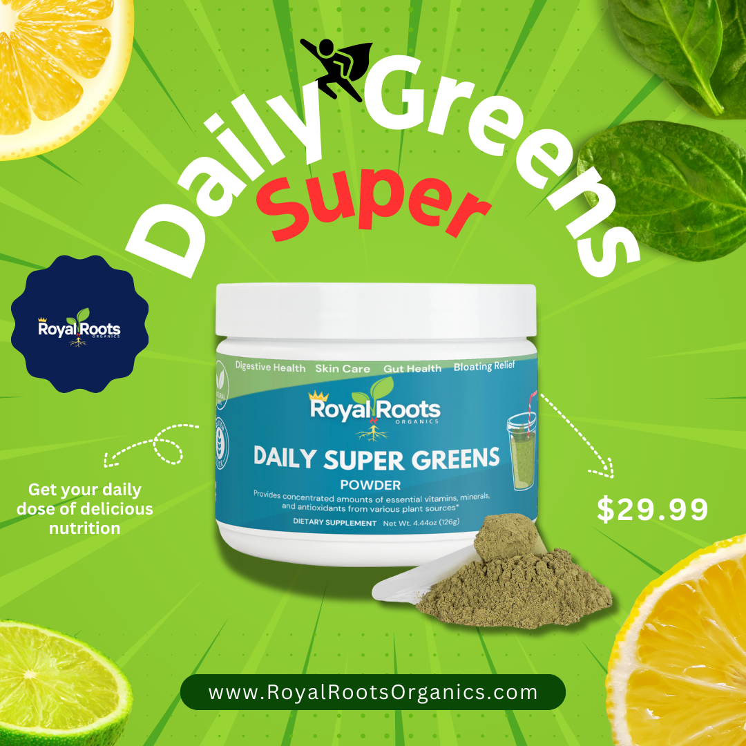 Daily Greens Superfood Digestive Health, Bloating Relief, Gut Health, Skin Care with Spirullina (100% Natural)