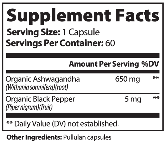 Organic Ashwagandha Capsules for Stress & Steady Energy