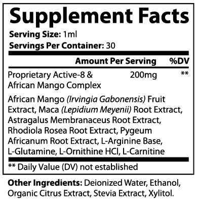 Burner Boost - Fat Burner Drops with African Mango 1 oz (Promotes the body's utilization of fat for energy, leading to a reduction in weight. Free from steroids and stimulants)