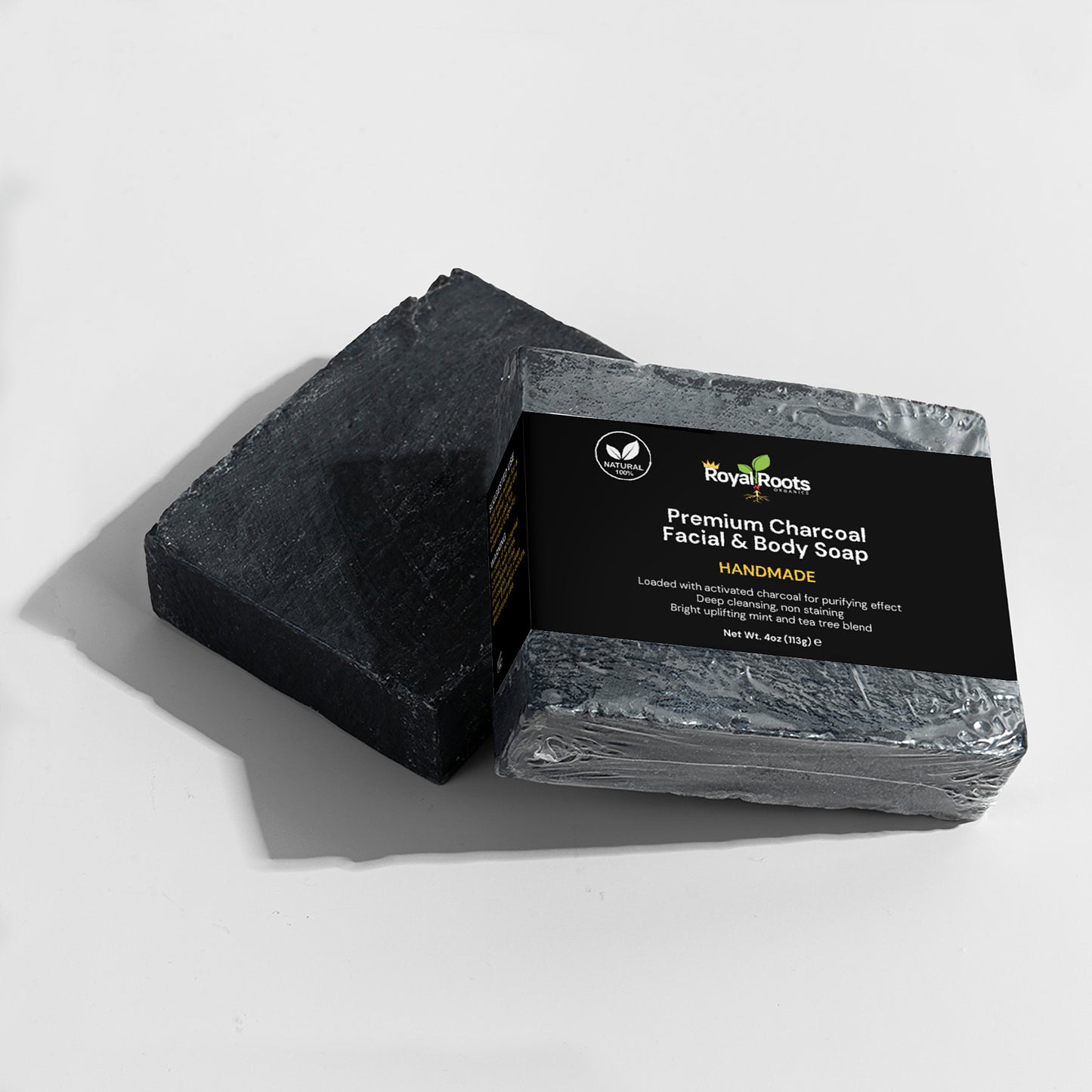 Premium Charcoal Facial/Body Soap (100% Natural) Deeply cleanses your pores, leaving your skin feeling refreshed and rejuvenated.