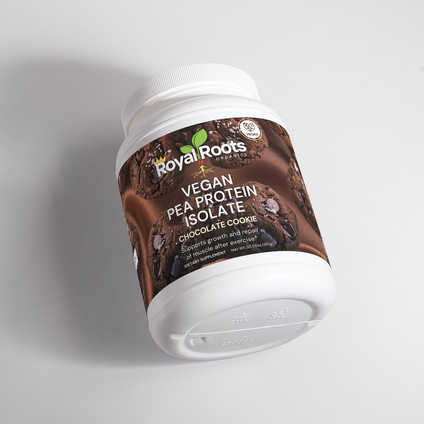 100% Plant Based Protein Powder, Pea Protein Isolate for Muscle Support and Recovery with Amino Acids - Rich Chocolate Cookie, 30 Servings