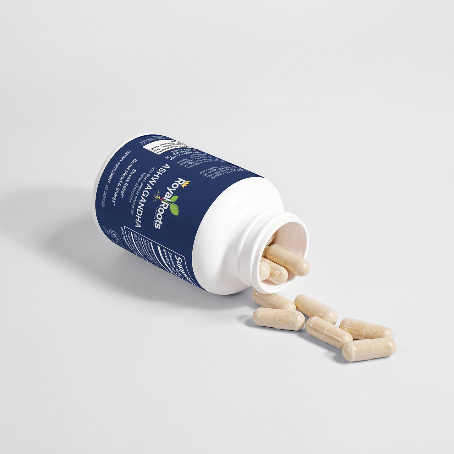 Ashwagandha Herbal Supplement for Stress Relief, Energy Support, Occasional Sleeplessness, Vegan, 100% Pure, Non-GMO