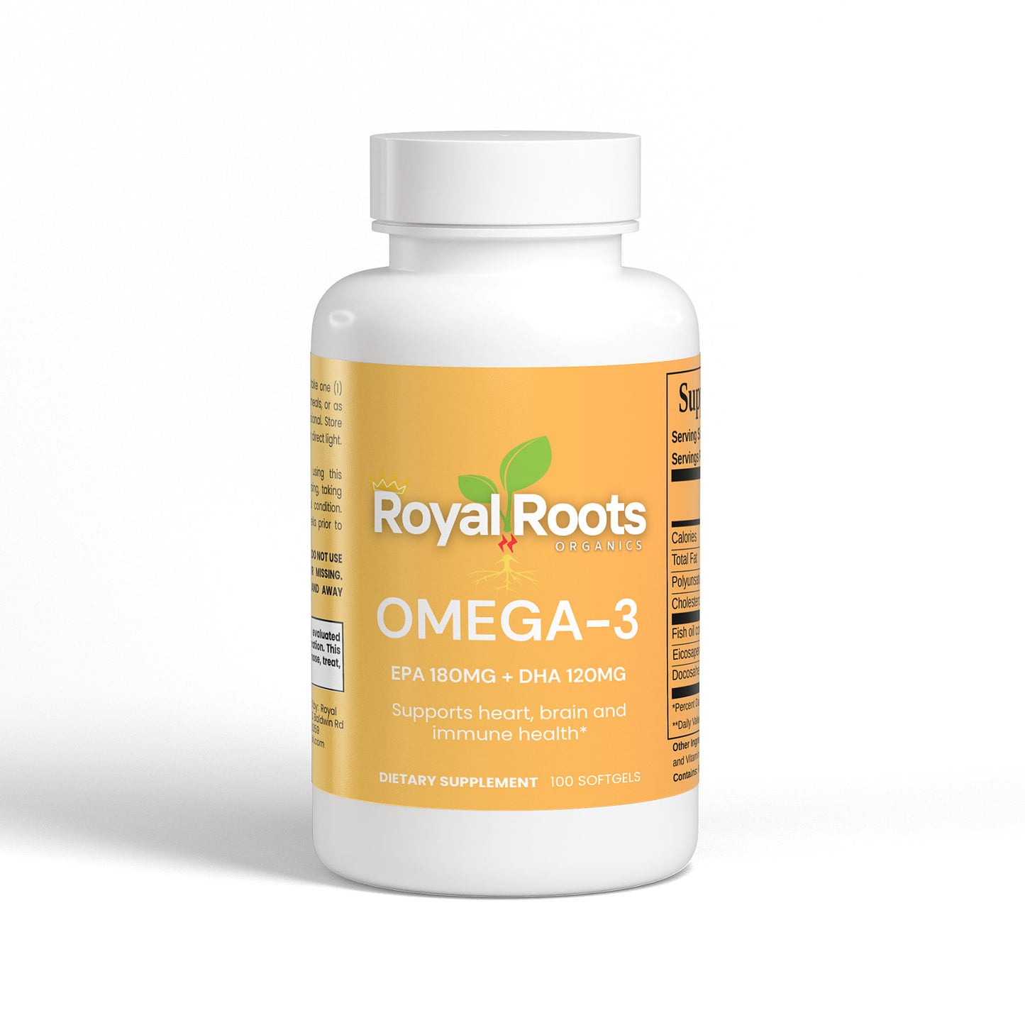 Omega-3 EPA 180mg + DHA 120mg (Support Heart, Brain, and Joint Health Naturally)