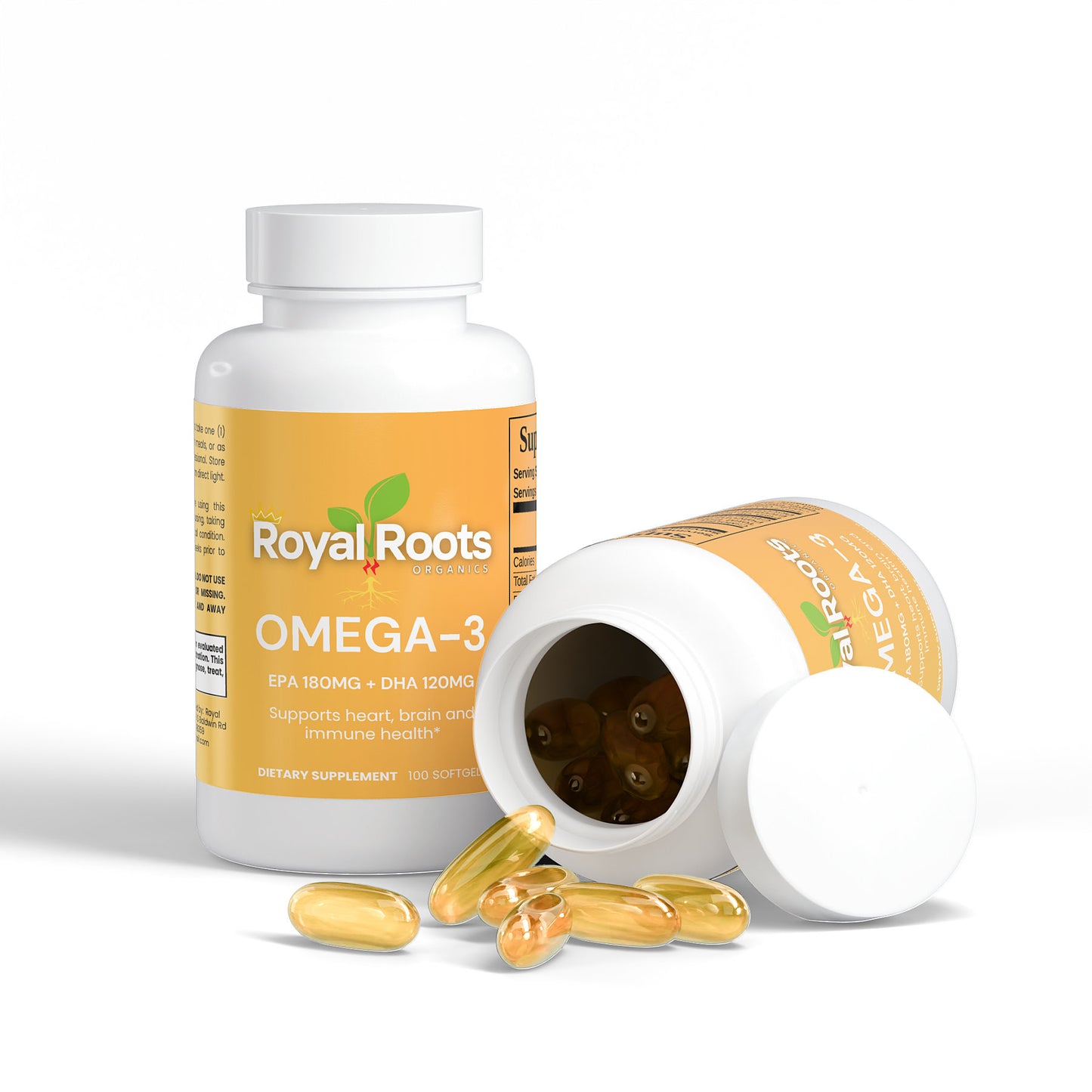 Omega-3 EPA 180mg + DHA 120mg (Support Heart, Brain, and Joint Health Naturally)