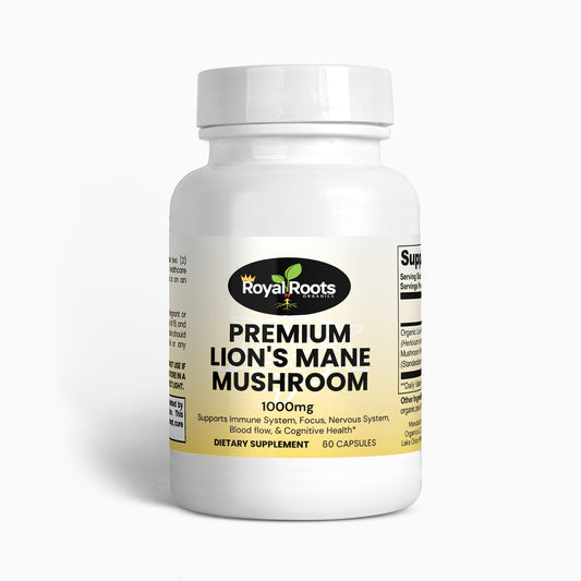 Lion's Mane Mushroom (100% Organic) for Mental Clarity, Memory, Nerve development and function and Concentration