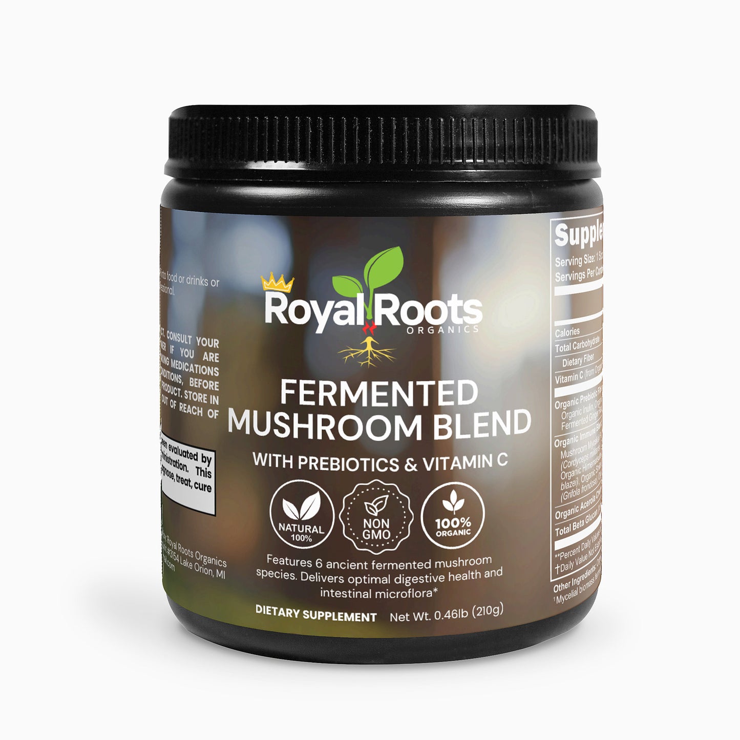 Premium Fermented Mushroom Blend - (100% Organic) Cordyceps, Reishi, Shiitake, Maitake, and Turkey Tails. Naturally occurring vitamins and minerals