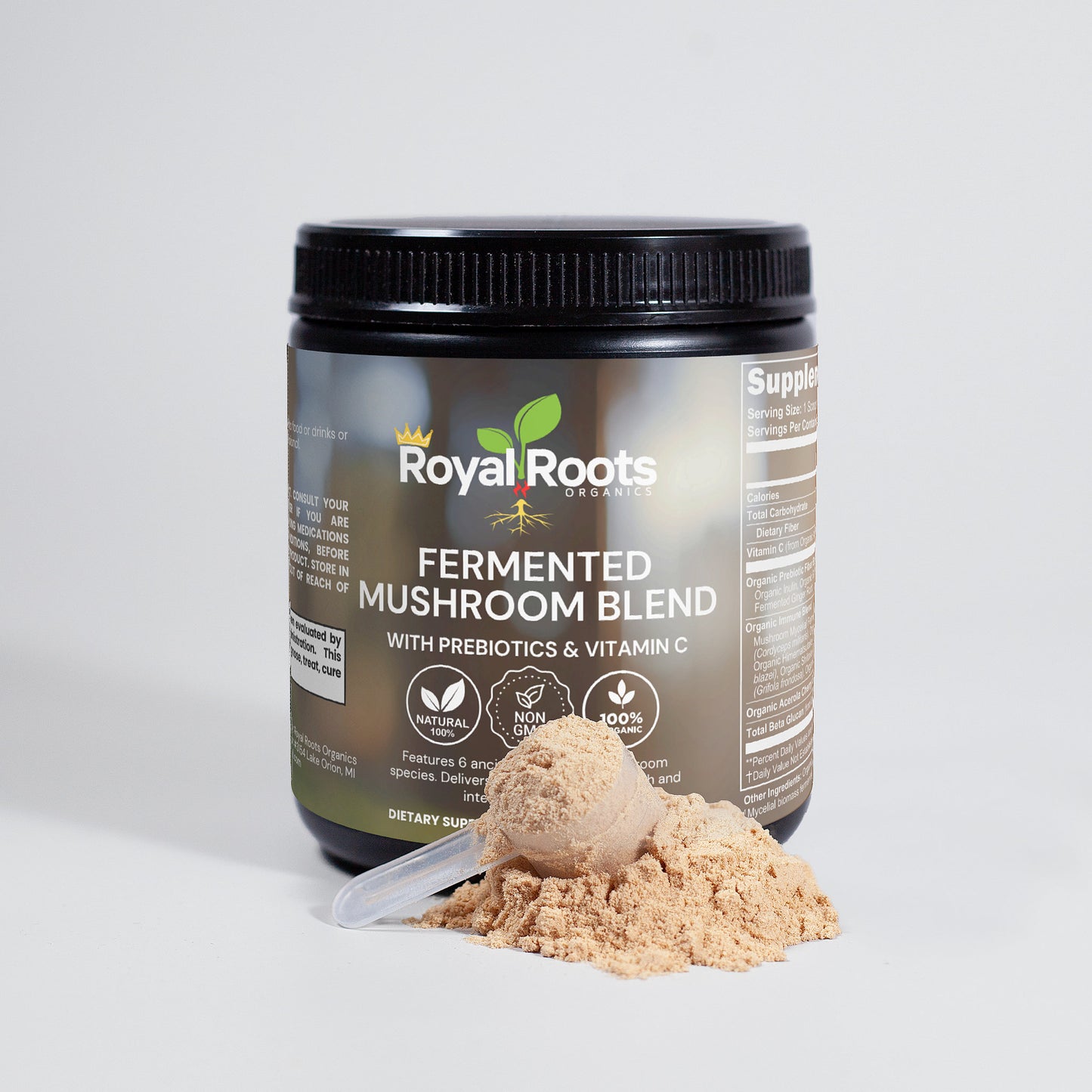 Premium Fermented Mushroom Blend - (100% Organic) Cordyceps, Reishi, Shiitake, Maitake, and Turkey Tails. Naturally occurring vitamins and minerals