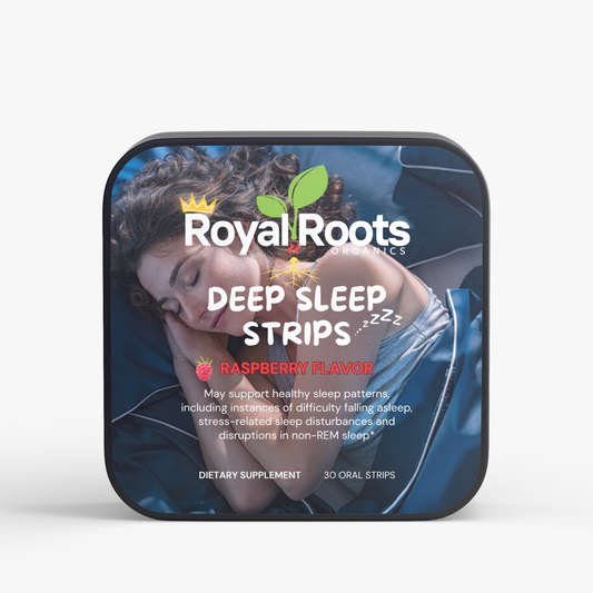 Royal Roots Organics Sleep & Stress Relief Bundle — Deep Sleep Strips, Ashwagandha & Lion's Mane